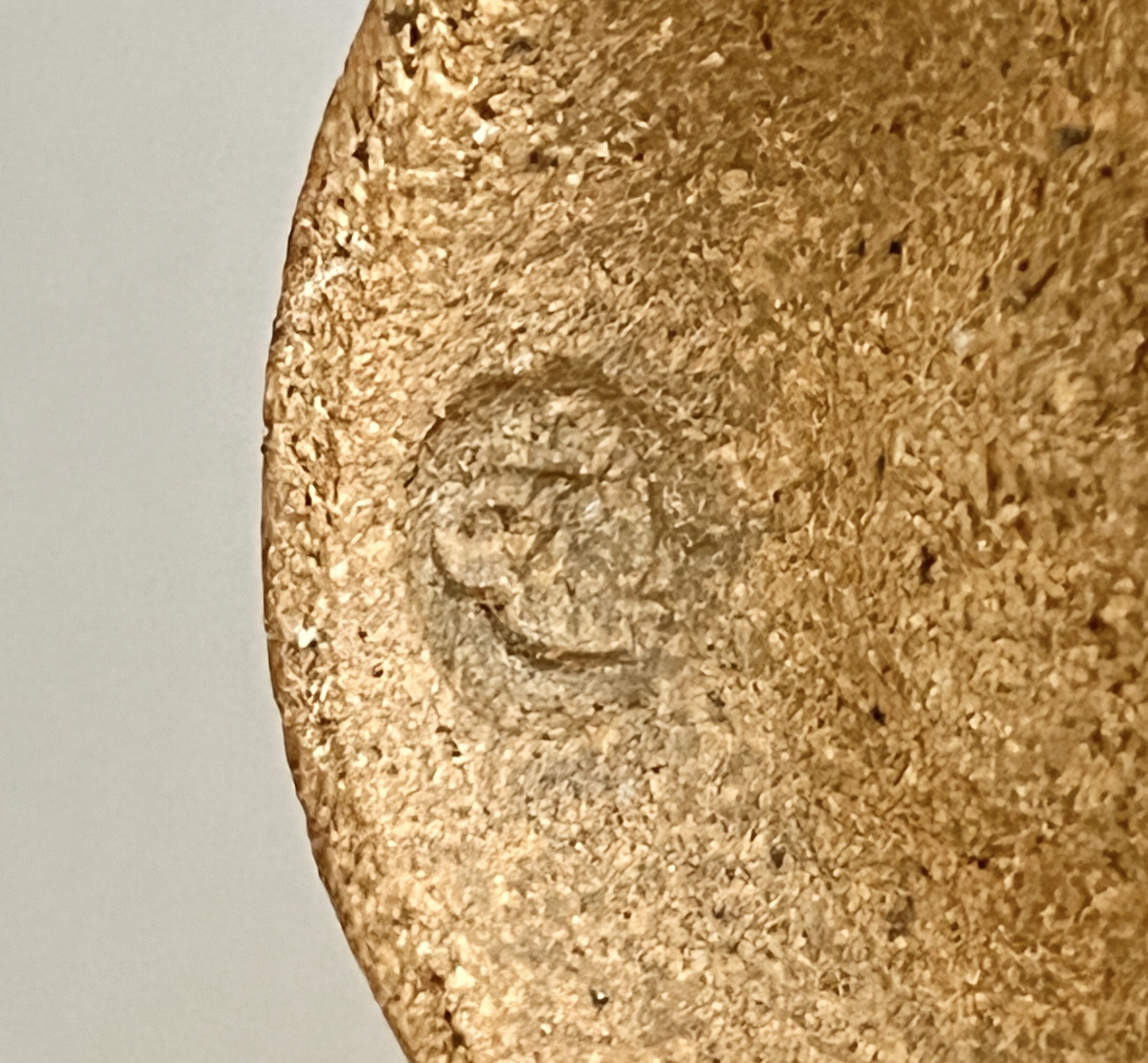 村田元 （師 濱田庄司） 益子焼　茶碗　湯呑　鉄釉　湯碗　出展作品の陶印