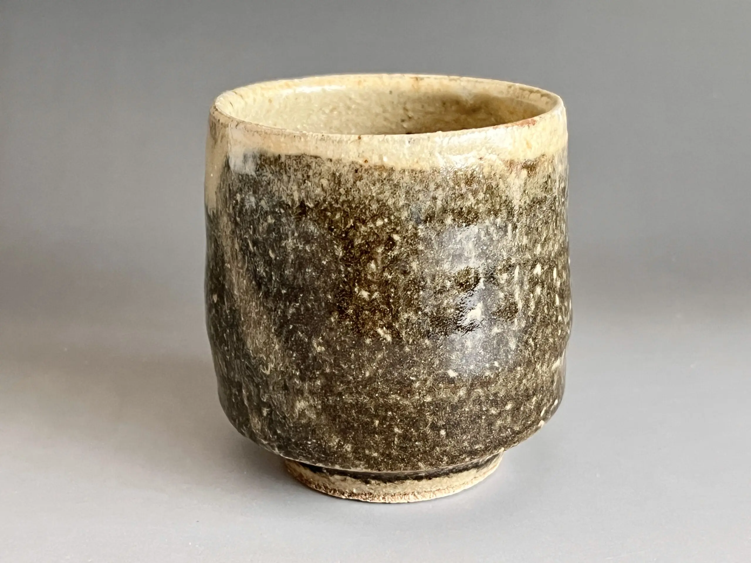 濱田庄司　浜田庄司　？　鉄釉　掛流　番茶器　湯呑　カップ　小鉢　5客　益子　民芸 村田元 （師 人間国宝 浜田庄司） 益子焼 茶碗 湯呑 民芸 湯碗 カップ