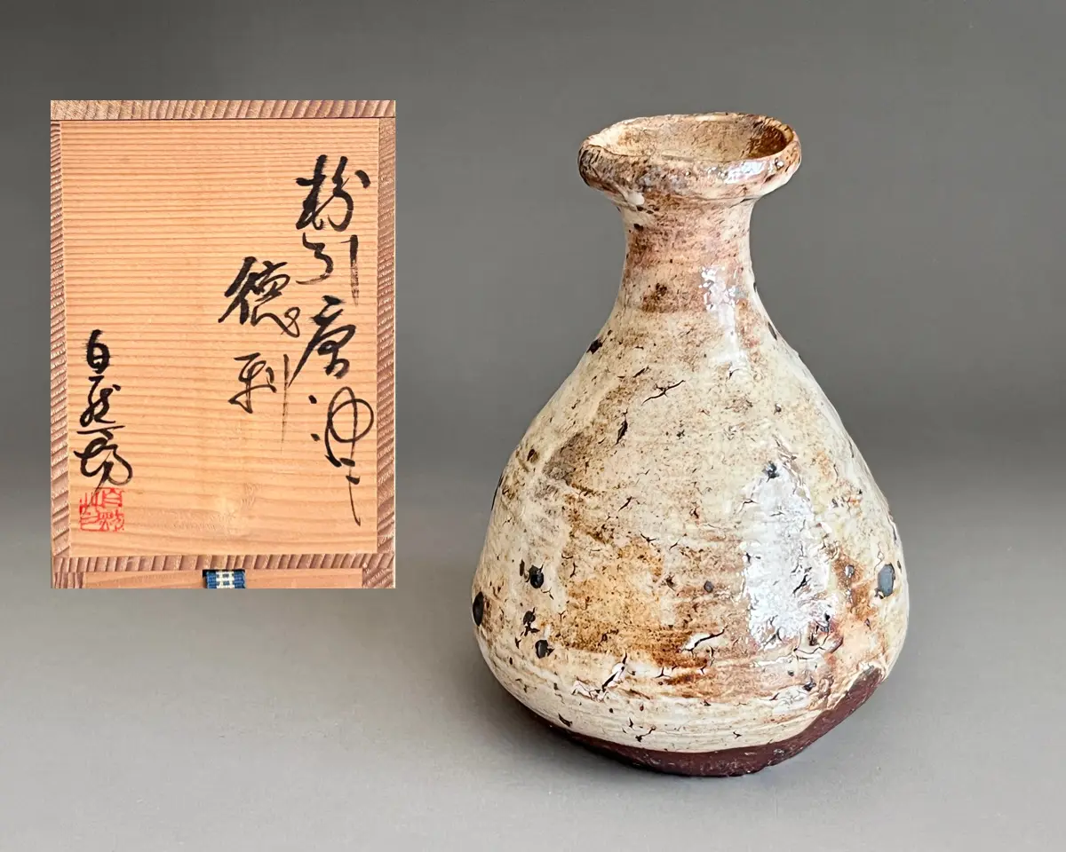 中川自然坊　粉引唐津徳利　唐津焼 ☆ 中川自然坊 粉引唐津徳利 酒器 | 陶酔庵 -tousuian-
